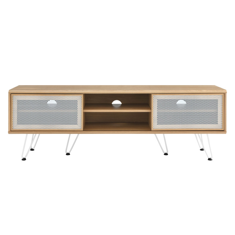 Modway Nomad 59" TV Stand, Oak/White