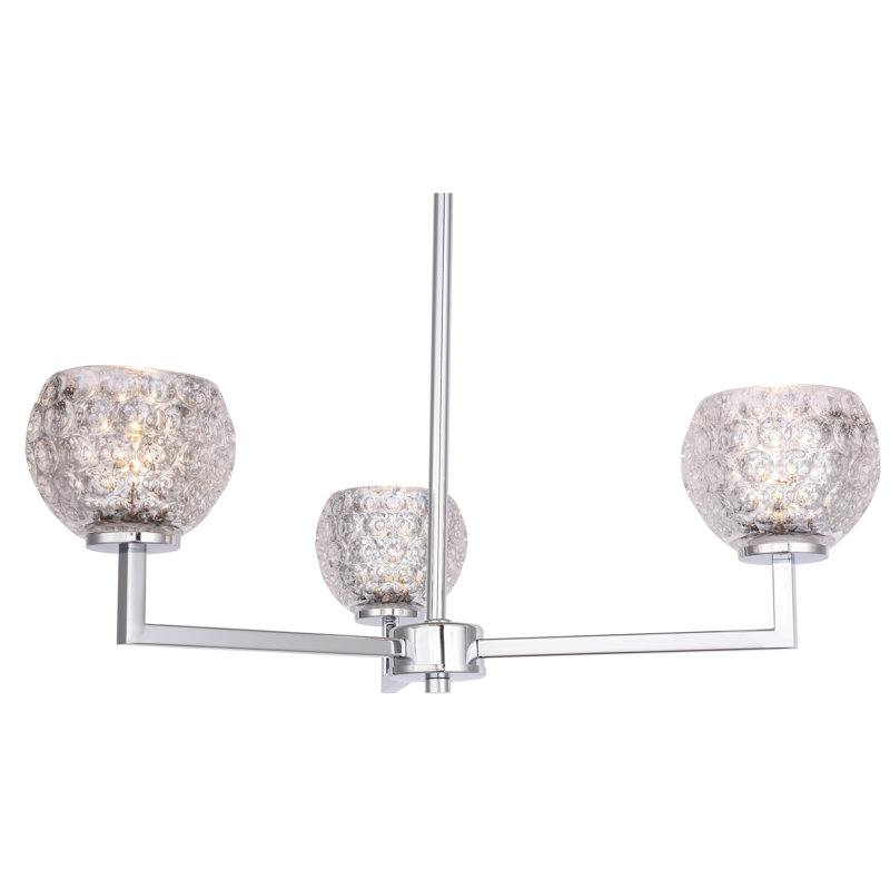 Lustre classique/traditionnel ombré 3 lumières Herr, Mercure, Halogène