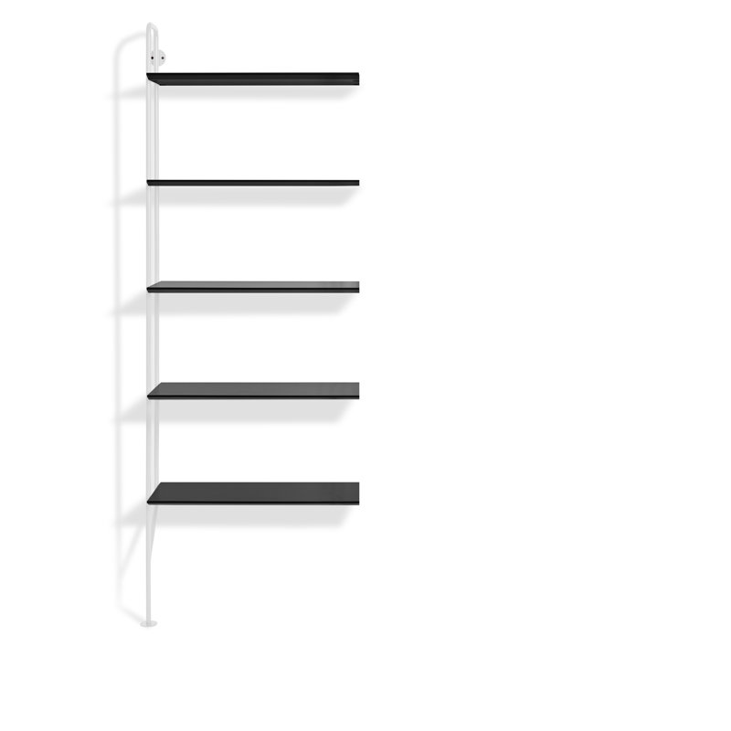 Hitch Bookcase Add-on Kit, White/Black