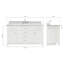 Meuble-lavabo simple 60 po avec plateau en marbre blanc de Carrare Abbate-85364019-121645826