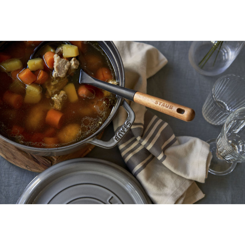 La Cocotte Cast Iron Round Cocotte, Graphite Gray, 0.5 quarts