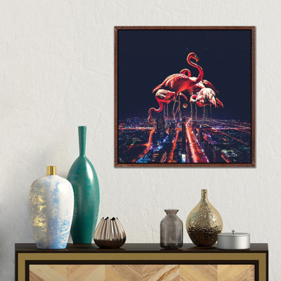 Flamingo Nights Faded by Soaring Anchor Designs - Gallery-Wrapped Canvas Giclée on Canvas
