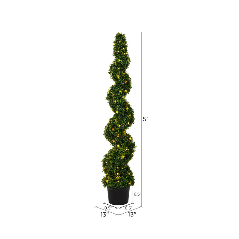 Topiaire 60 "en buis artificiel en pot