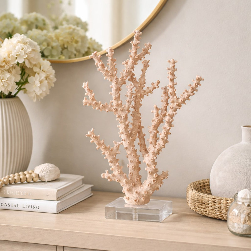 Blush Reef Coral Sculpture