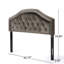 Tête de lit capitonnée et capitonnée, tête de lit en bois massif avec pieds en métal durable, tête de lit à hauteur réglable avec garniture cloutée dans la chambre à coucher-985463697