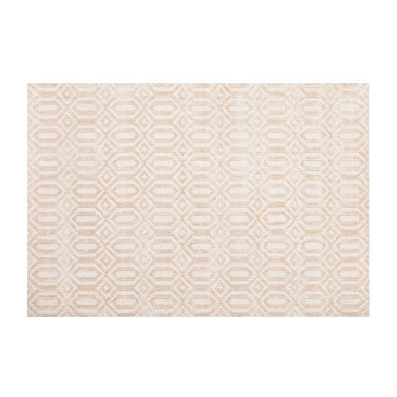 Koontz Geometric Viscose Hand Woven Area Rug, Rectangle 140cm X 200cm