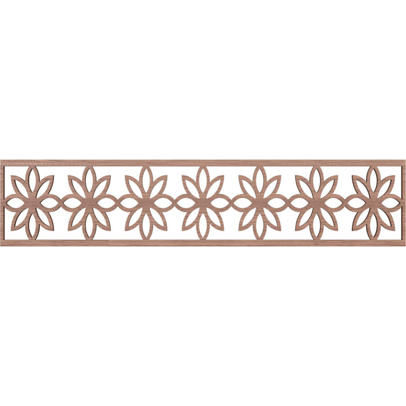 Moulure de marguerite Daisy, H 10 po x l 46,75 po x P 0,375 po, Noyer