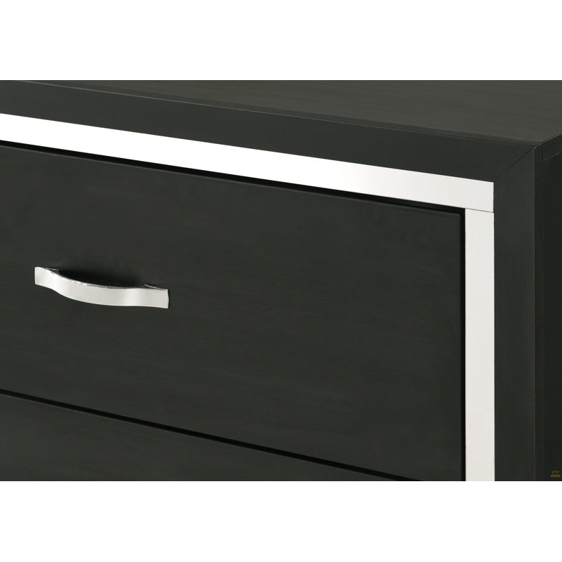 Table de chevet 1 pièce 2 tiroirs Glam