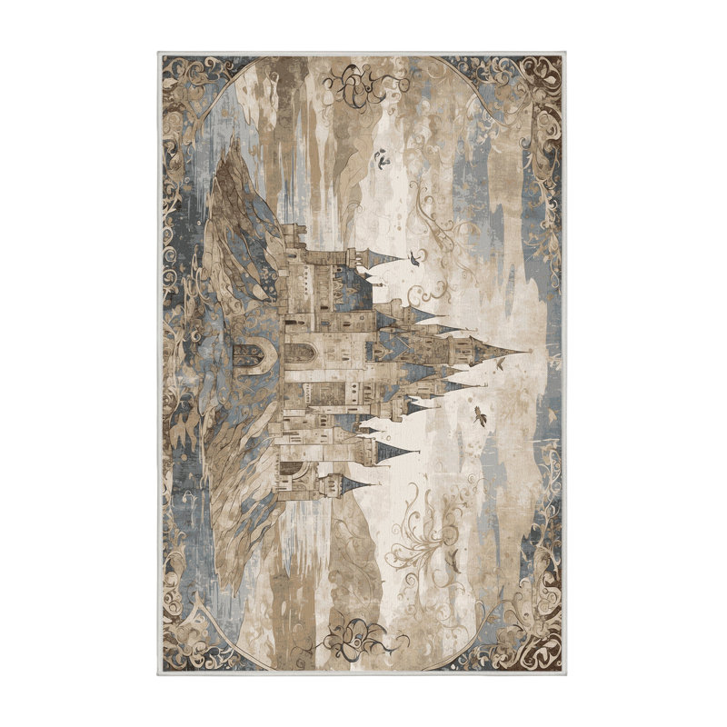 Tapis Bannered Walls, Rectangulaire 8 pi x 10 pi