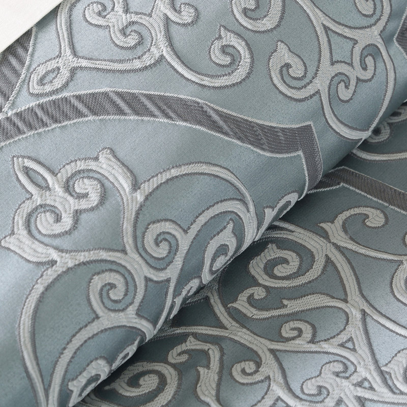 Blue Queen Comforter 12 Piece - Cotton Sheets Luxury Shining 100% Sumptuous