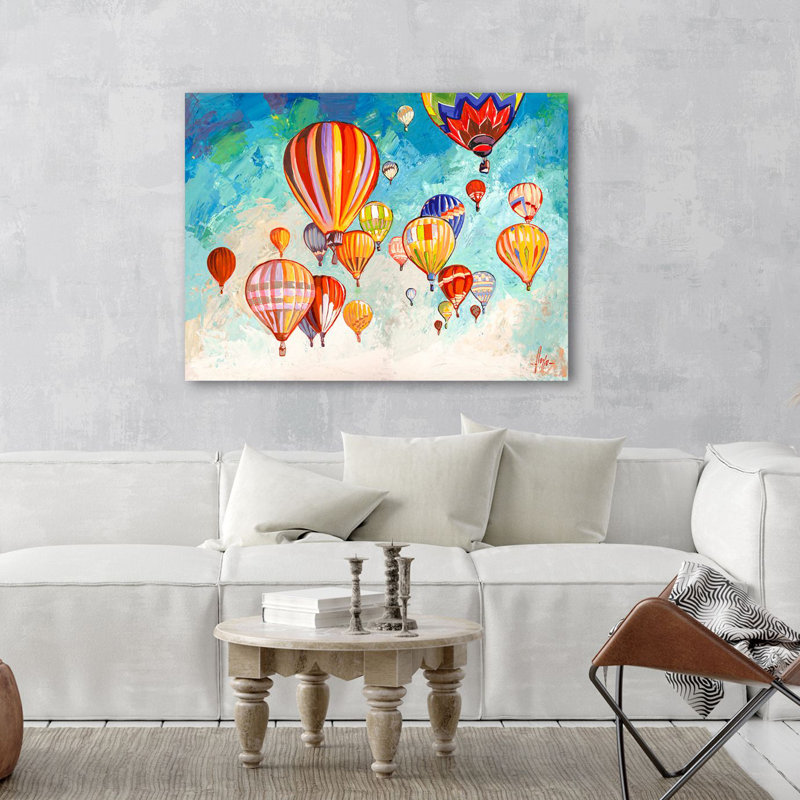 3LR6364 Balloon Dance by Luigi Florio - Wrapped Canvas Painting, 70cm H x 100cm W x 4cm D