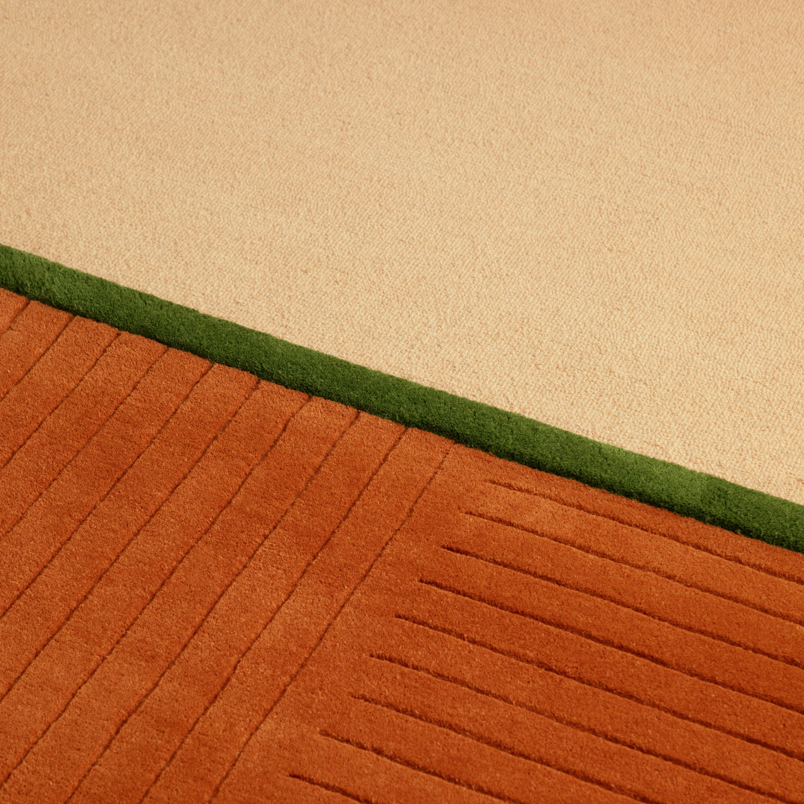 Brink & Campman Decor Brown Beige Green Rug, Rectangle 6'7" x 9'2"