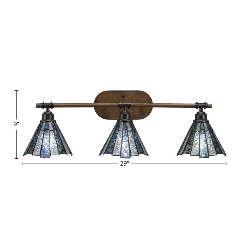 Barre d'éclairage 3 lumières Blacksmith