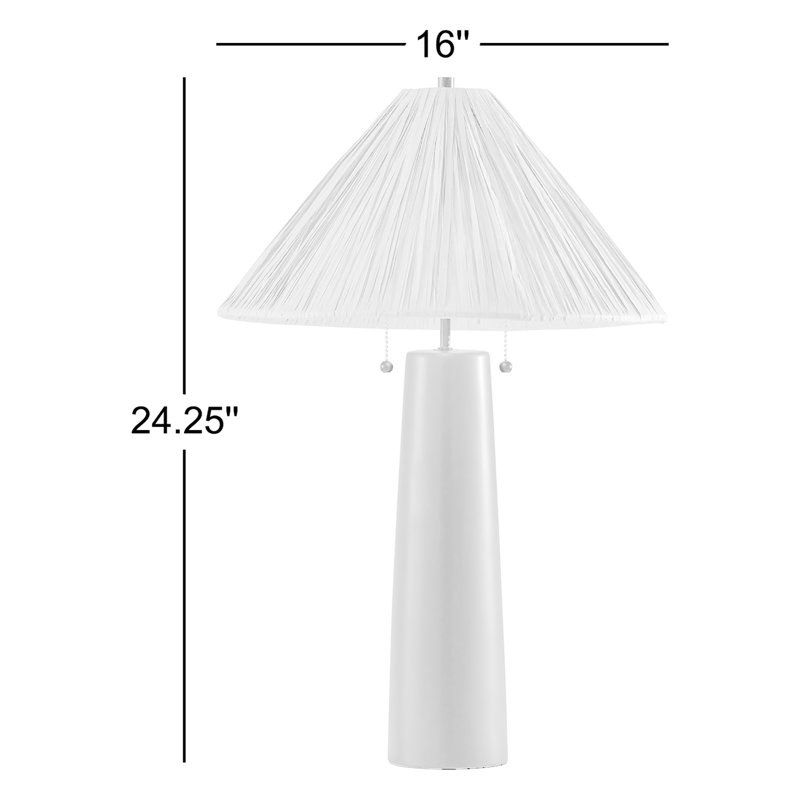 Bashir Waylon Table Lamp, Black, Beige