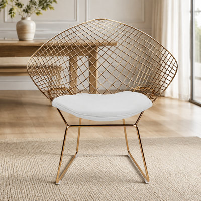 Fauteuil Diamant Cadre Or