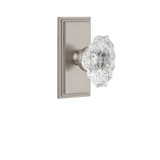 Grandeur Carré Plate Privacy with Biarritz Crystal Door Knob