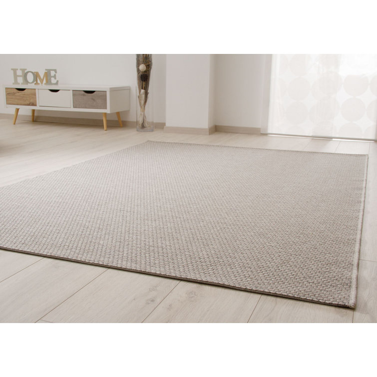 Aliza Solid Colour Wool Flatweave Area Rug