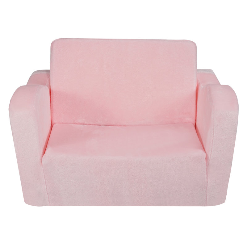 Canapé pour enfant Boneless, Rembourrage en mousse rose
