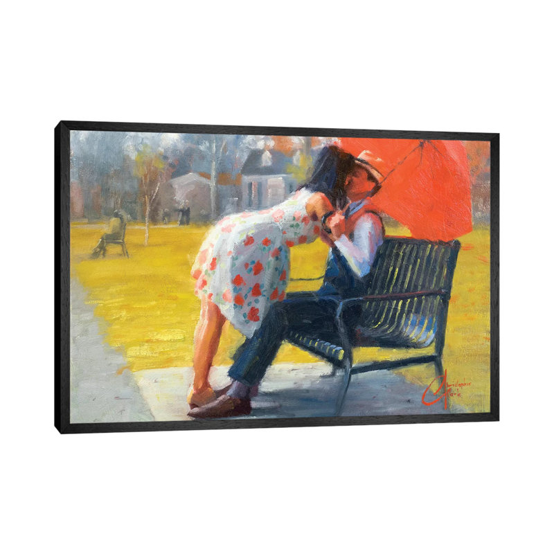 Kiss In Late Autumn by Christopher Clark - Floater Frame Gallery-Wrapped Canvas Giclée on Canvas, 101.6 cm H x 66.04 cm W