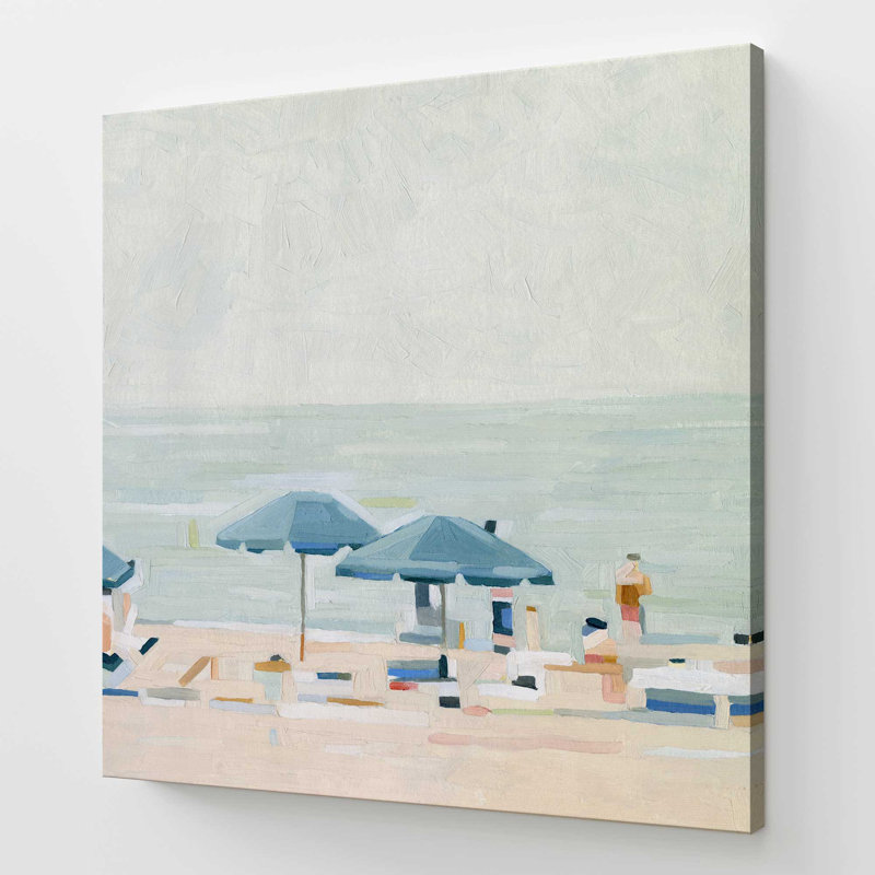 «Seaside Umbrella Harmony I», reproduction sur toile roulée, 1, Stretched Canvas, H 54 po x l 54 po x P 1,25 po