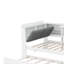 Lit plateforme en bois avec lit gigogne, tablettes et tête de lit avec rangement-172419174-172419177