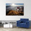 «Epic Mountain Bike Ride Dramatic Abstract Contemporary Landscape Mountain», reproduction d'art murale-129709007