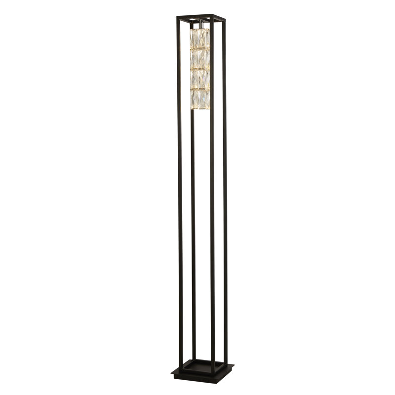 Joleen 140.5cm Black LED Column Floor Lamp