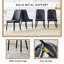 Ensemble de table de salle à manger rectangulaire de 71 po pour 6 personnes avec un plateau en faux marbre et des chaises en cuir de polyuréthane. Cet ensemble de salle à manger 7 pièces convient aux maisons, aux restaurants et aux espaces de bureau.-2113076449-2113076461