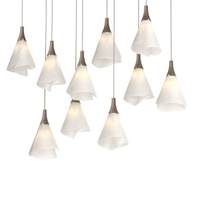 Luminaire suspendu rectangulaire à 10 lumières Mobius