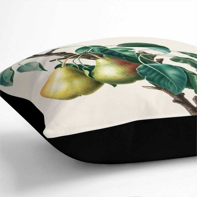 Square Throw Cushion, Black, 40cm H x 40cm W x 15cm D