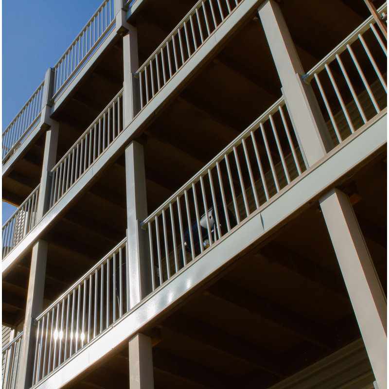 Ensemble de rampe en aluminium brun clair désert l 6 pi x H 36 po ModVue, H 3 pi x l 6 pi x P 2,5 po, Désert brun clair