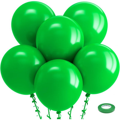 Ballons verts 18 pouces - paquet de 30 gros ballons verts épais gros ballon rond en latex vert pour l'anniversaire de la fête nuptiale