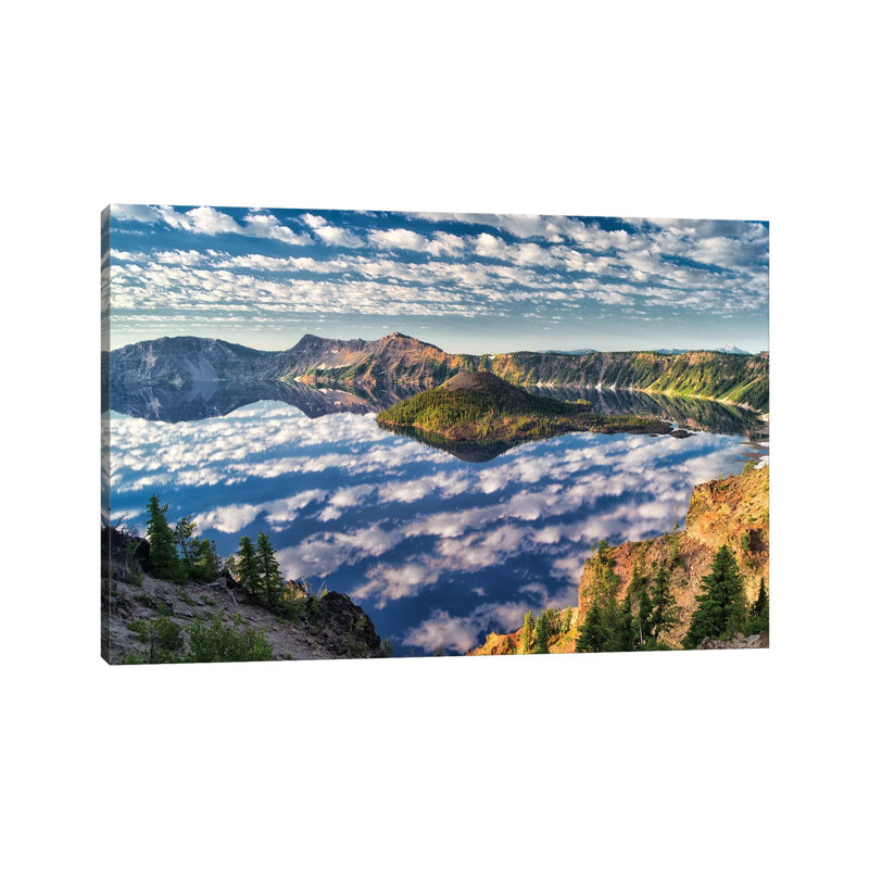 Crater Lake Mirror by Dennis Frates - Wrapped Canvas Print, 30.48 cm H x 45.72 cm W