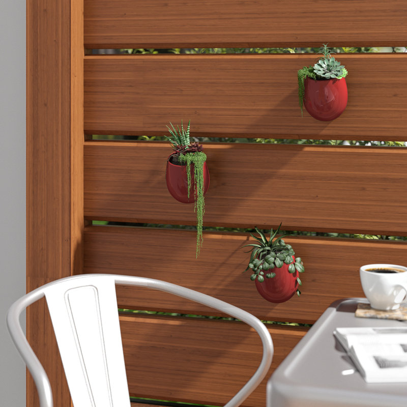 Gigee Ceramic Wall Planter, Red