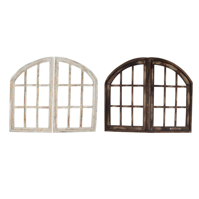 Handmade Farmhouse Buildings & Architecture Wall Decor on Solid Wood, Distressed Shabby White