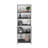 Layton 2 Piece Home Bookcase Set, 49" Wide With 8 Shelves And Double Door Cabinet, Living Room Set Matte Gray - White-85297647