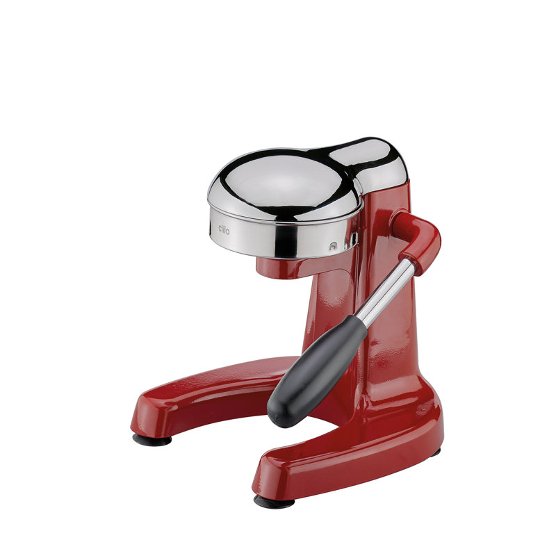 Compact Red Stainless Steel Lever Action Citrus Juicer