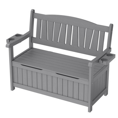 Outdoor Storage Bench HIPS Durable Patio Garden Bench by Watchmen