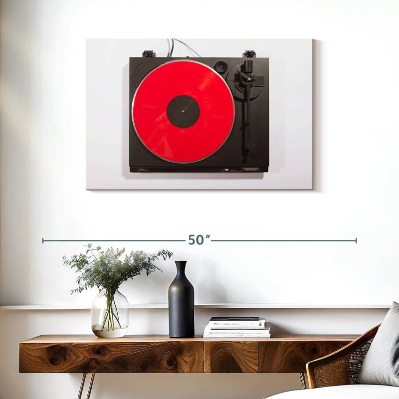 Tourne-disque rouge vif Abarca, H 24 po x l 36 po
