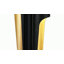 6-light black floor lamp with gold accents