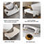 Tabouret de toilette réglable pour adulte, blanc