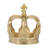 Decorative Metal Crown Sculpture for Tabletop Decor - Luxurious Home Accent for Office, Entryway or Living Room Decoration - 7", Gold