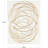Metal Overlapping Circle Design Abstract Gold Wall Decor with White Wood Backing