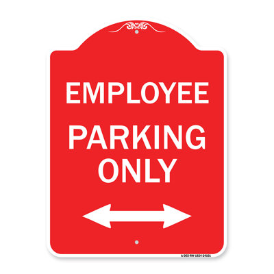 Signmission Designer Series Sign - Employee Parking Only (With Bi-Directional Arrow)/24101