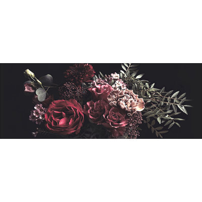 Baroque Flowers III - No Frame Panoramic Art Prints on Float Glass