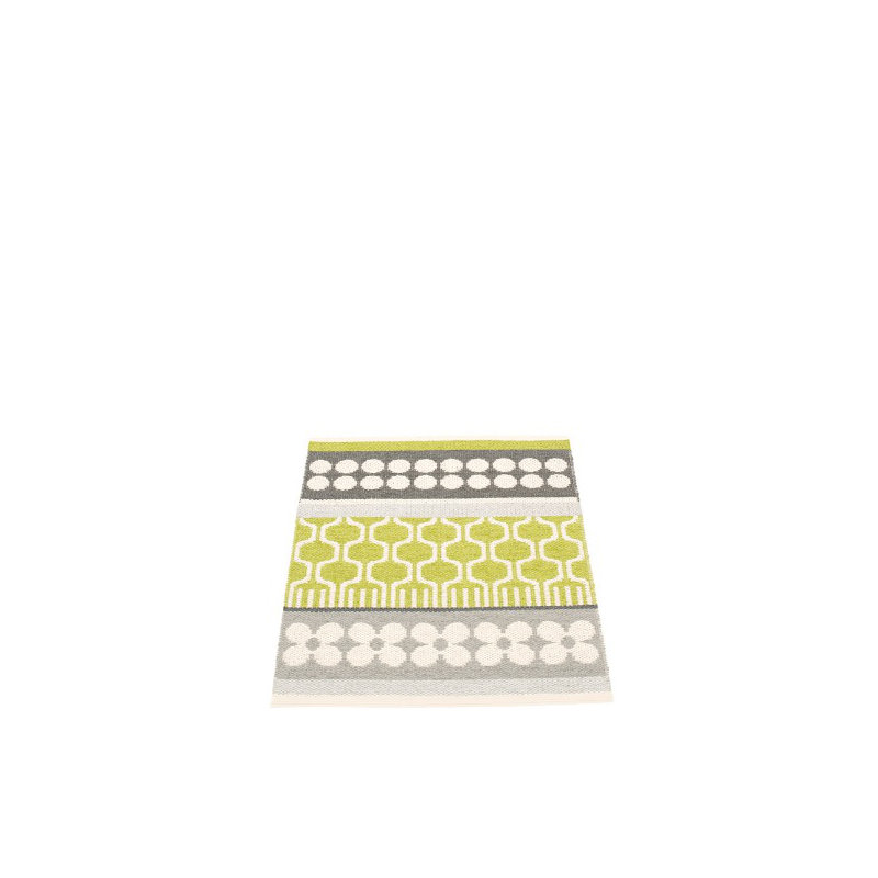 Tapis vert lime / gris / blanc Asta, Rectangle 2 pi 3 po x 3 pi 3 po