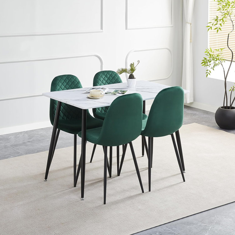 Metal Base Dining Table