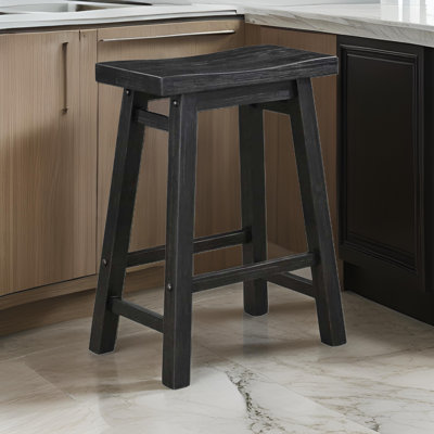 Amber Solid Wood Counter Stool
