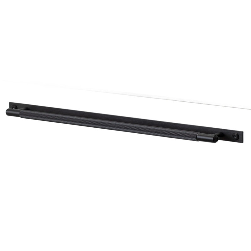 Pull Bar / Plate / Linear, Black, 12 12/16"