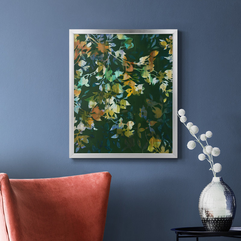 Toile encadrée de qualité supérieure Whirlwind II - prête à être accrochée, Argent, H 24 po x l 20 po